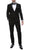 Bronson Black Slim Fit Notch Collar Lapel 2 Piece Tuxedo Suit Set - Tux Blazer Jacket and Pants - Ferrecci USA 