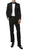 Paul Lorenzo Mens Black Regular Fit 2 Piece Tuxedo - Ferrecci USA 